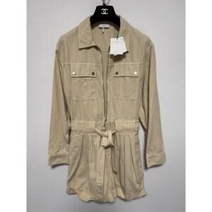 Sandro Romper Womens 38 Utility Belted Short Sleeve Zip Up Paris E20ROMI 2021